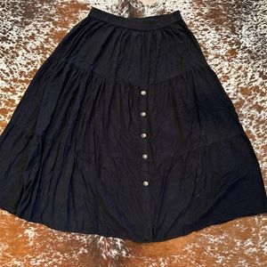 Western Black Skirt